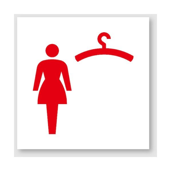 シンプルピクトサイン F-2(女子更衣室)