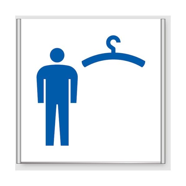 アルミフレームプレート FA200-SV（男子更衣室）