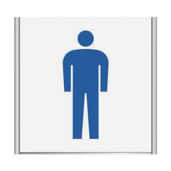 アルミフレームプレート FA150-SV(男子トイレ)