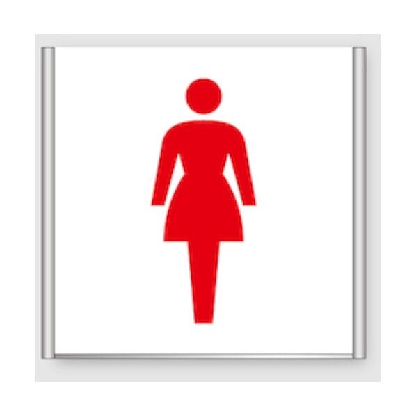 アルミフレームプレート FA150-SV(女子トイレ)