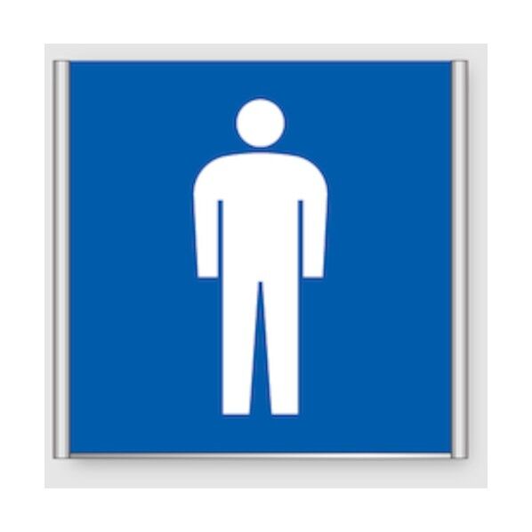 アルミフレームプレート FA150-SV（男子トイレ）