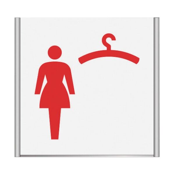 アルミフレームプレート FA150-SV（女子更衣室）