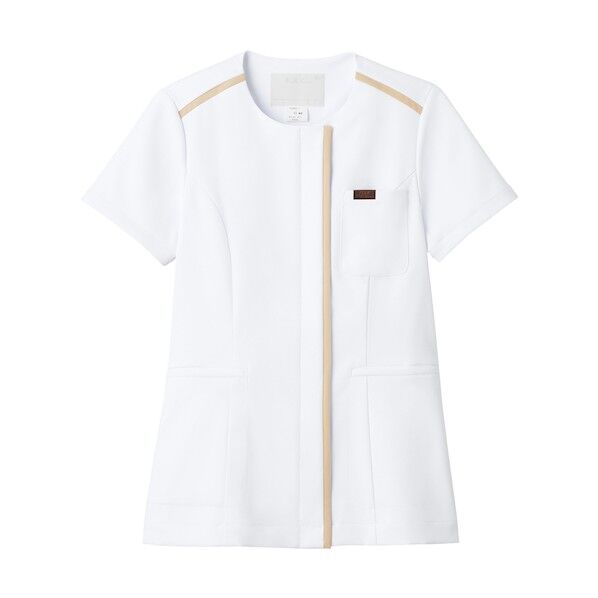 UNISEXジップスクラブ 7100SC ホワイト L 7100SC-1-L 1点