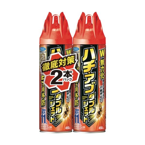 フマキラー ハチ・アブダブルジェット450ml 2本パック N 451634 1個...