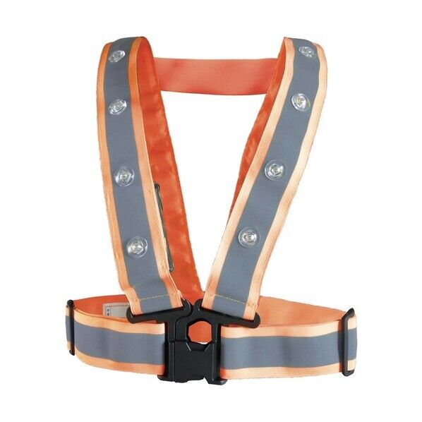 安全ベスト LEDテープベスト ハーネス･電動ファン対応 8275-OR 1枚...