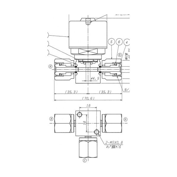 SUS鋼製自動3方ダイレクトダイヤフラムバルブ＿1MPa＿FPR-NDTB
