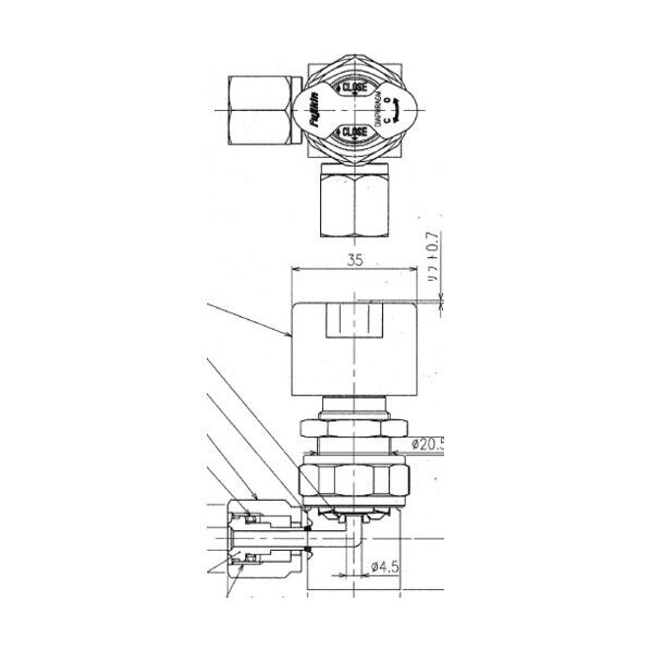 SUS鋼製ダイレクトダイヤフラムバルブ＿1MPa＿FUNDLCR-71G