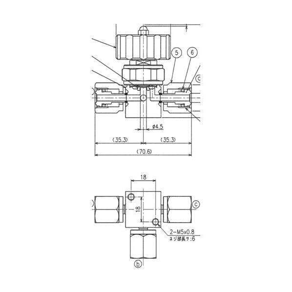 SUS鋼製3方ダイレクトダイヤフラムバルブ＿1MPa＿FUNDTL-71G