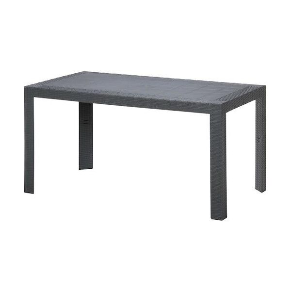 イタリアン製ガ-デンテ-ブル 5点 テーブル 80x140cm & チェア肘付 11234 11238 ブラック,ステラ ガーデンテーブル・チェア 1個