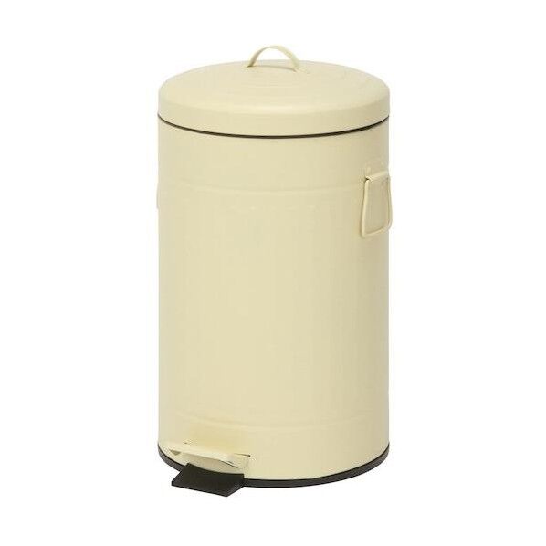 スチール ラウンドペダルペール 12L アイボリー 34742 1点