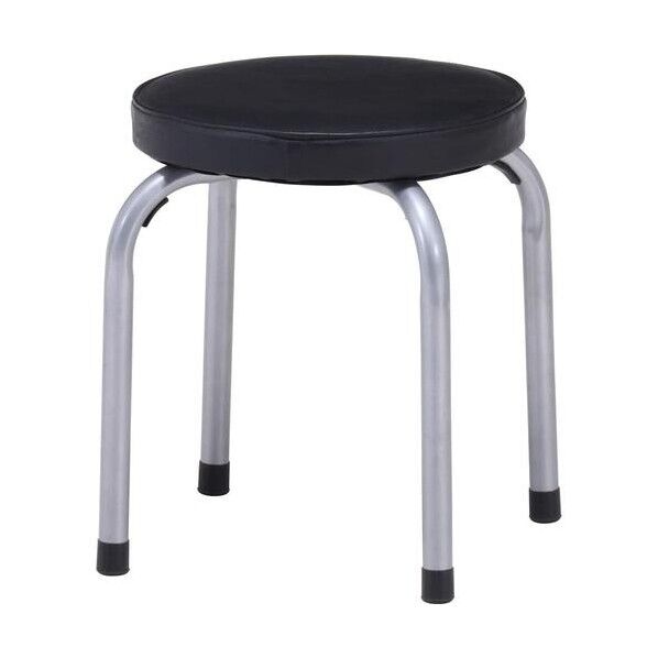 パイプ丸イス ロータイプ FB-011BK 1脚