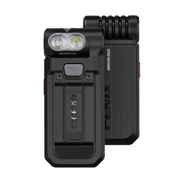 FENIX 充電式 LEDクリップオンライト(赤色ライト) SW05R-RED-BLACK 1個