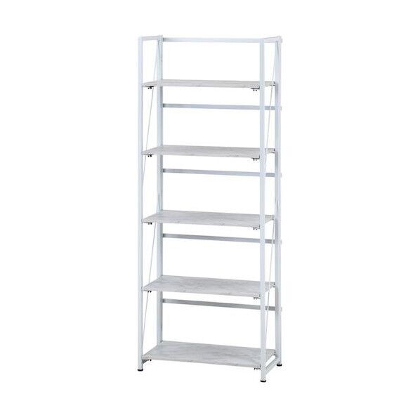  折りたたみシェルフ アロン5段 ストーン 73646 1点...