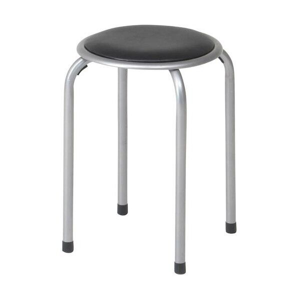  パイプ丸イス FB-01BK(1010BK) 88623 12脚...