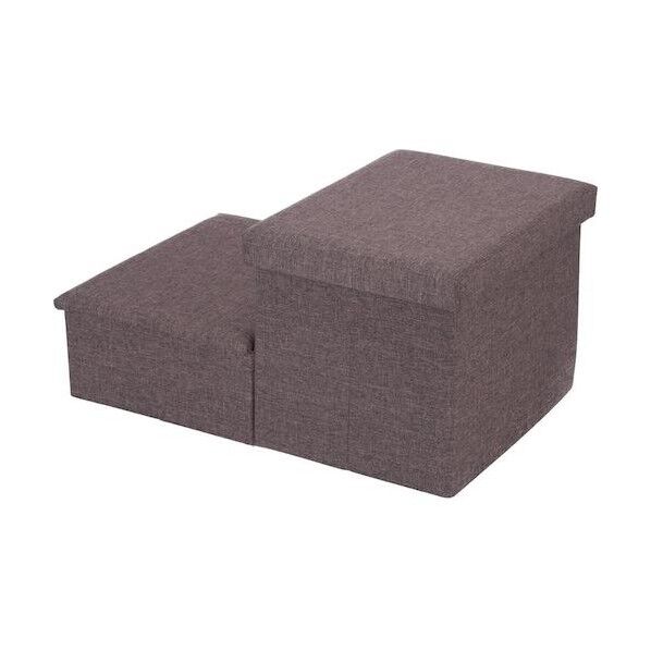 収納付きペットステップ チャコール