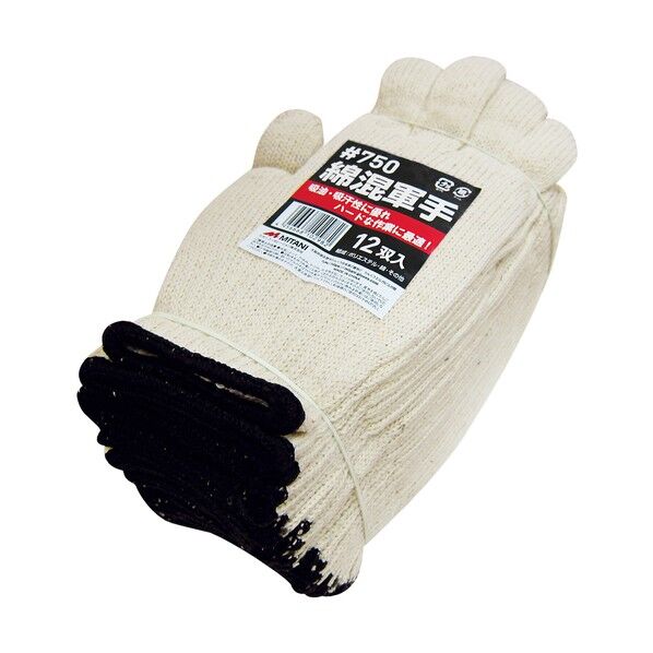 #750綿混軍手 1個...