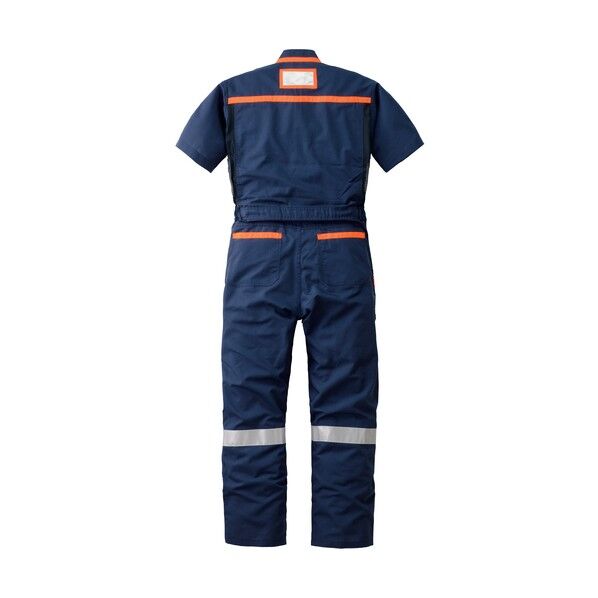 反射型半袖つなぎ服 ネイビーブルー L 12-259-NB-L 1着