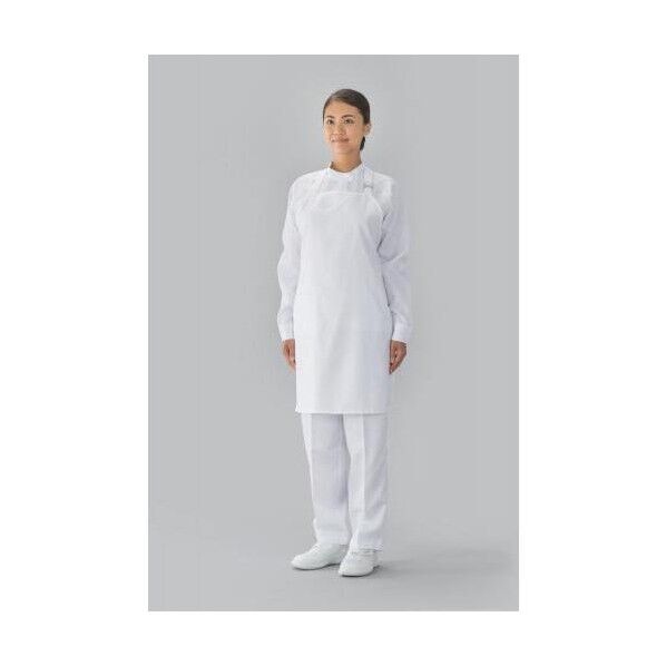 清浄エプロン ポケット付 ホワイト フリー