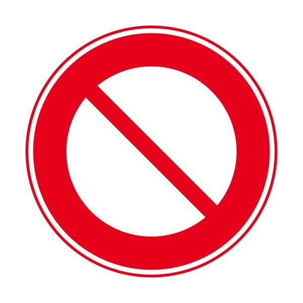 規制標識 E302 車両通行止め エコボードφ200 6300039570 1枚