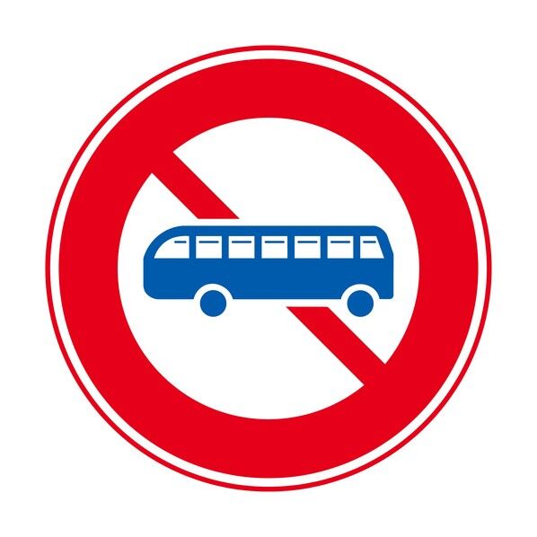 規制標識 E306 大型乗用自動車等通行止め エコボードφ200 6300039575 1枚