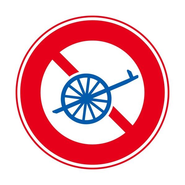 規制標識 E308 自転車以外の軽車両通行止め エコボードφ200 6300039577 1枚