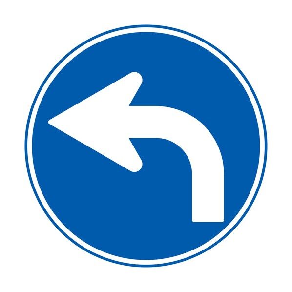 規制標識 E311-B 指定方向外進行禁止 エコボードφ200 6300039582 1枚