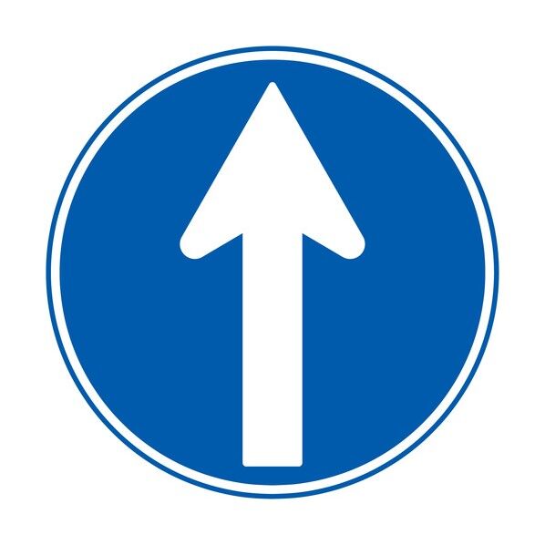 規制標識 E311-C 指定方向外進行禁止 エコボードφ200 6300039583 1枚