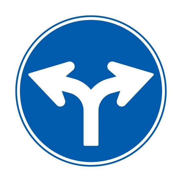 規制標識 E311-D 指定方向外進行禁止 エコボードφ200 6300039584 1枚