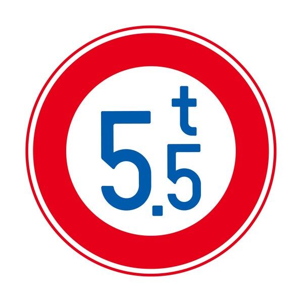 規制標識 E320 重量制限 エコボードφ200 6300039596 1枚