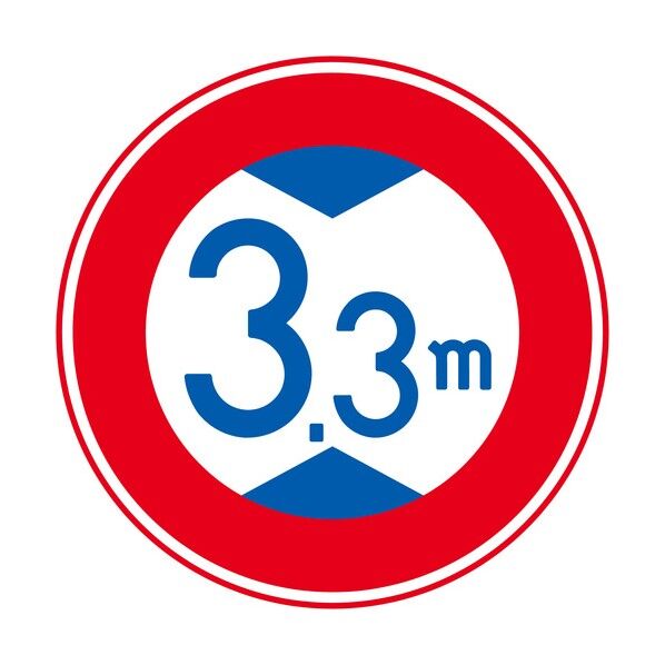 規制標識 E321 高さ制限 エコボードφ200 6300039597 1枚