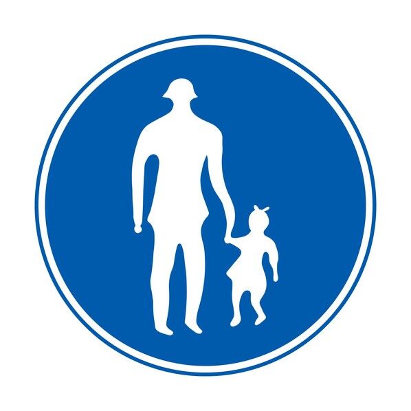 規制標識 E325-4 歩行者専用 エコボードφ400 6300039554 1枚