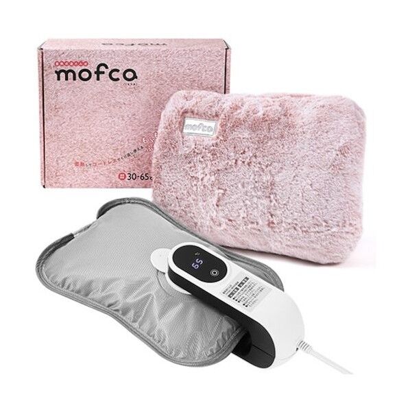 蓄熱式湯たんぽ 温度設定機能30~65度 急速充電 肌触りのいいカバー付 ピンク 6300045543 1台