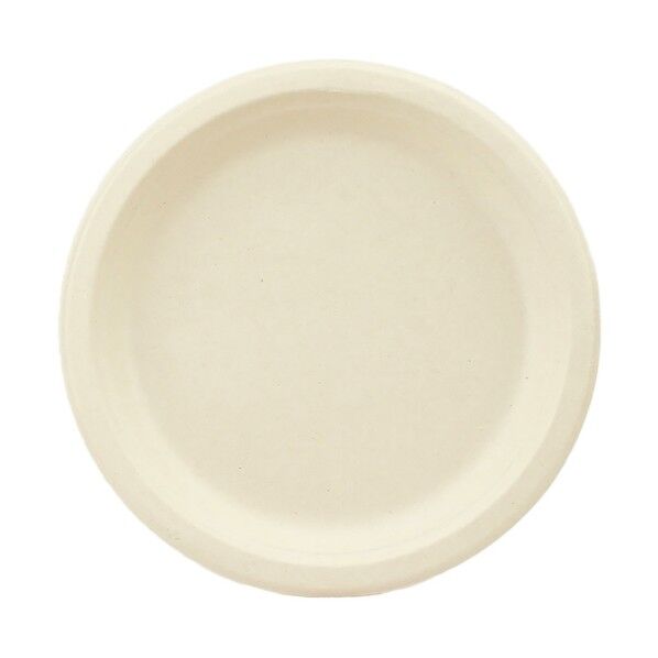 グリーンクロス 使い捨て食品容器 ECO&BASIC バガス プレート 18cm 50入 6300052417 50個...