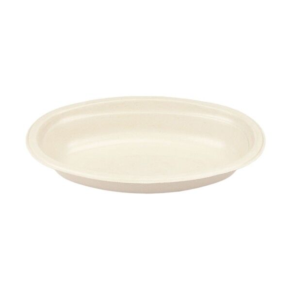 グリーンクロス ECO&BASIC バガス カレー皿 ラミ加工 50入 6300052423 50個...