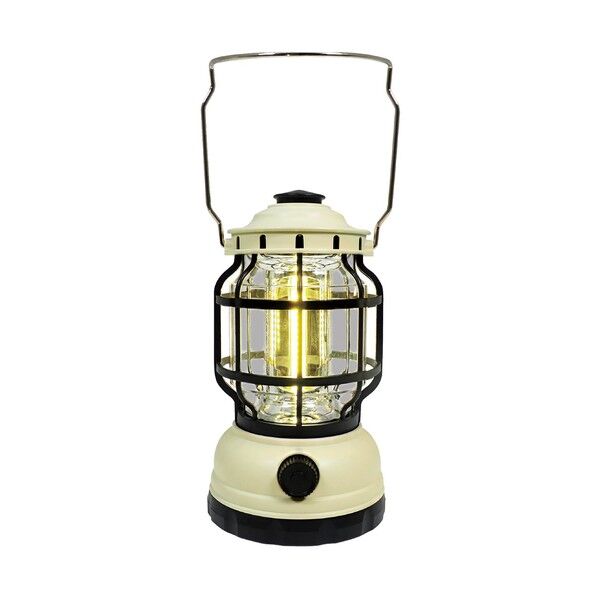 グリーンクロス カラビナ付き調光ランタンライト(ベージュスタイル) ベージュ 6300056724 1個...