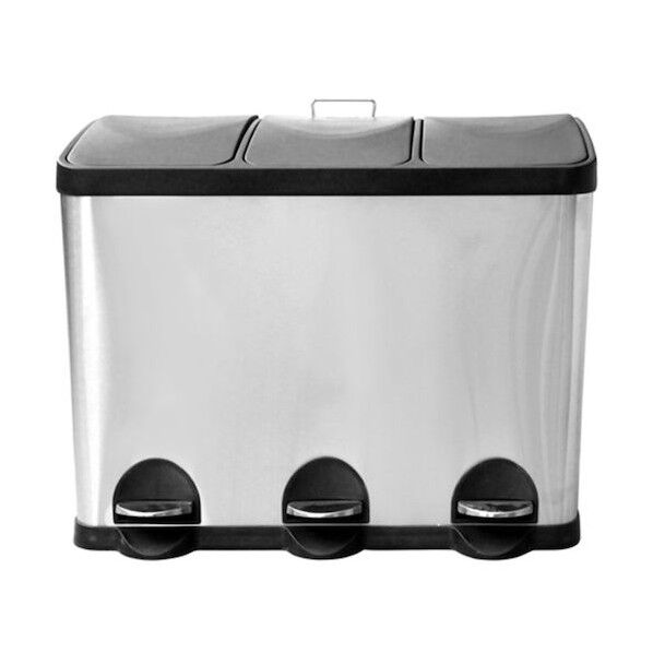 ゴミ箱 45リットル 3分別 ペダル付 足踏み式 衛生的 丸洗い可 お手入れ簡単