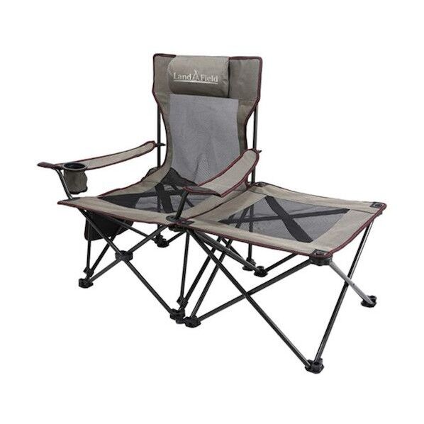 アウトドアリクライニングチェア サイドテーブル付 折り畳み式 収納簡単 軽量