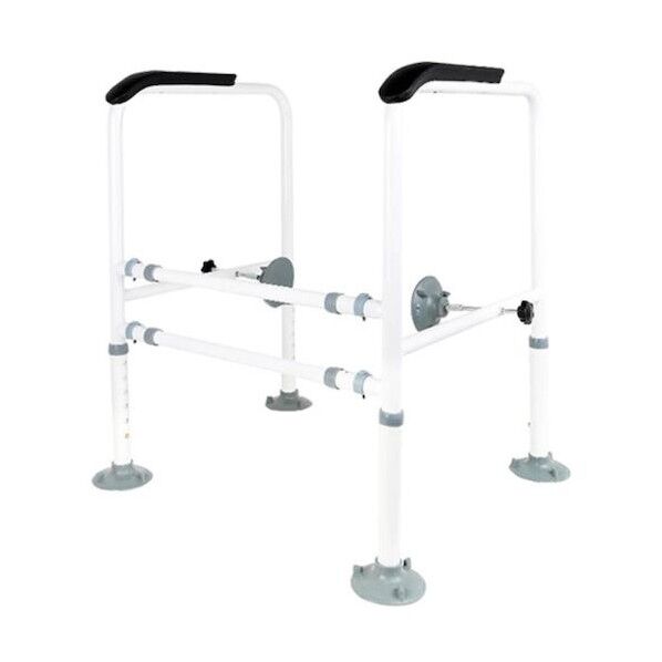 トイレ用補助手すり 設置簡単 幅57~62cm 高さ67~82cm 吸盤ロック付