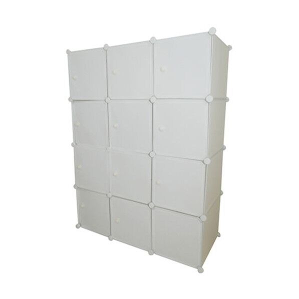 組立式クローゼット 12個セット 組替自由 大容量 組立簡単 多用途収納ボックス