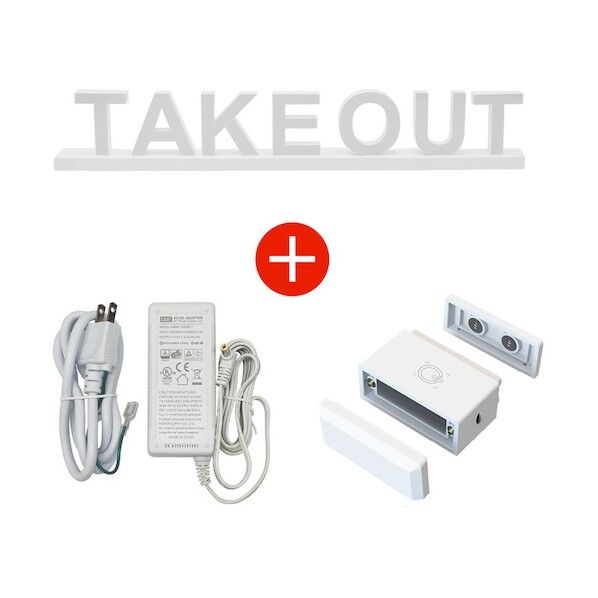 LED電飾サイン abcMIX マグネット連結タイプ 文字セット 「TAKE OUT」 6300051922 1セット