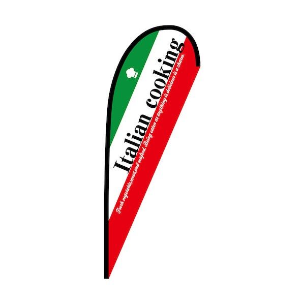 のぼり Pバナー中 Italian cooking No.67160 W1000×H2800