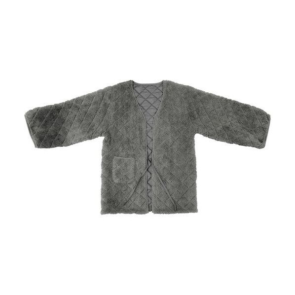 防寒着 もこふわボア半纏(はんてん) グレー