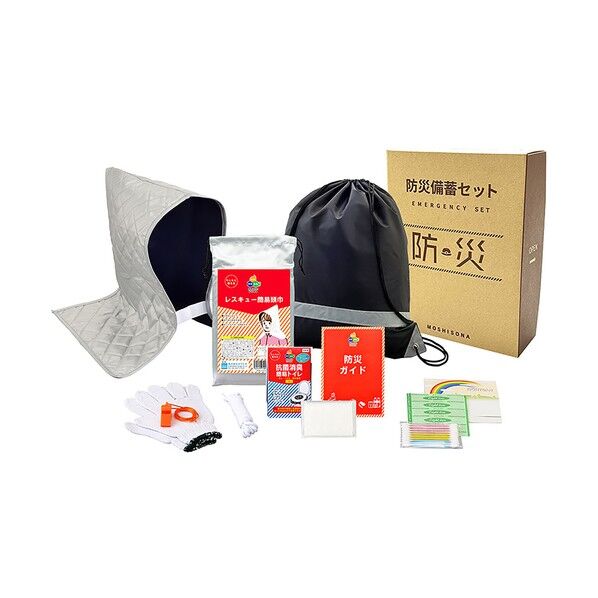  A4ボックス巾着リュック10点防災セット 6300054674 1式...