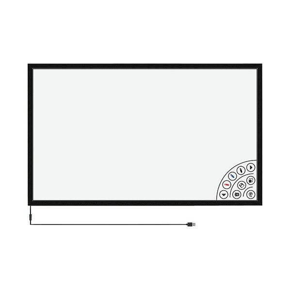 タッチフレーム 白板家 1252×721mm JM-1200-B ブラック 3-8441-03 1台