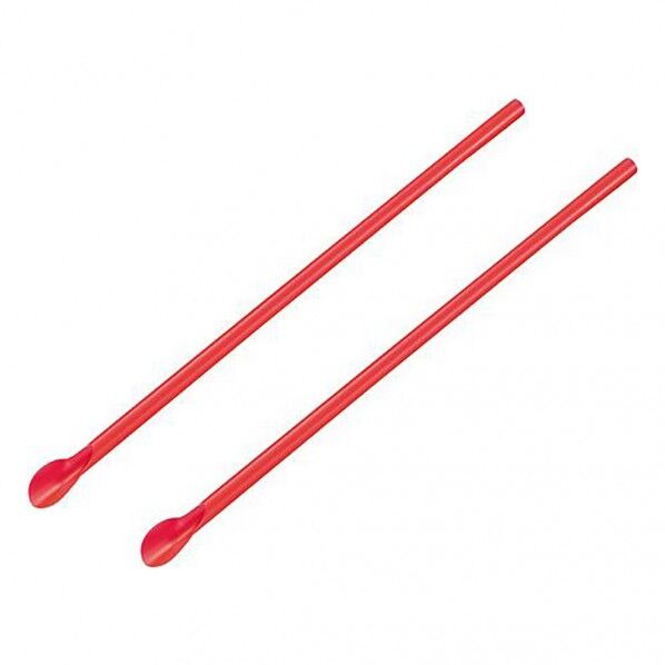 スプーンストロー(ディスポタイプ) 赤 3-653-01 500本