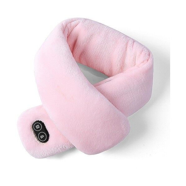 防寒具 電熱マフラー ネックウォーマー ピンク Heating Massage Scarf