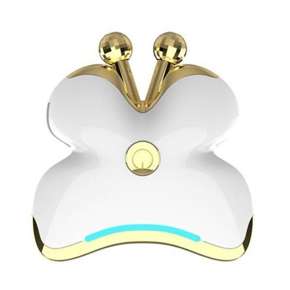 ポータブル電動美容ローラー 温熱 振動 光エステ 赤青LED リフトアップ ハリ