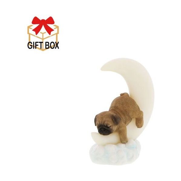 オブジェ雑貨 QB-015A ムーンライトパグ(LEDライト)