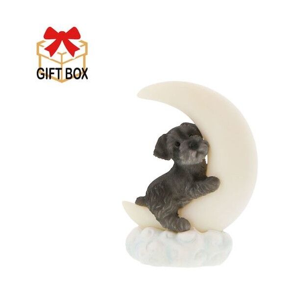 オブジェ雑貨 QB-015D ムーンライトシュナウザー(LEDライト)