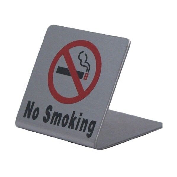 サインプレート ステンレス タイプM ST-M 003 L型【No Smoking】